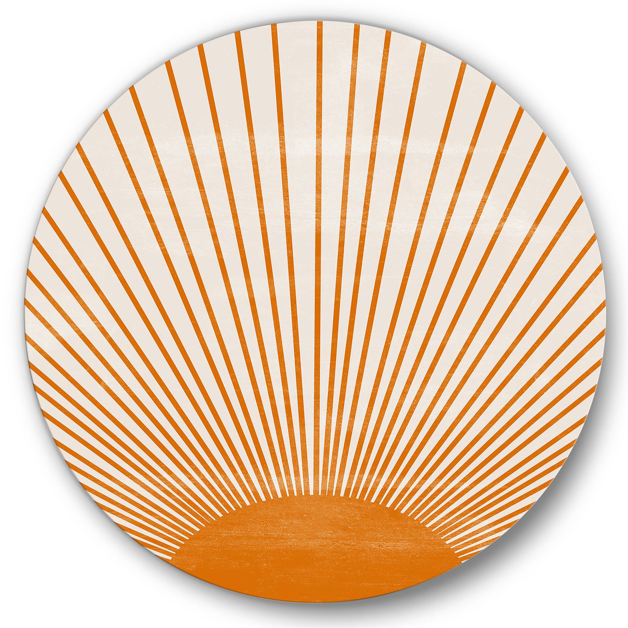 Designart - Orange Sun Print III